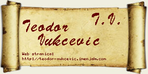 Teodor Vukčević vizit kartica